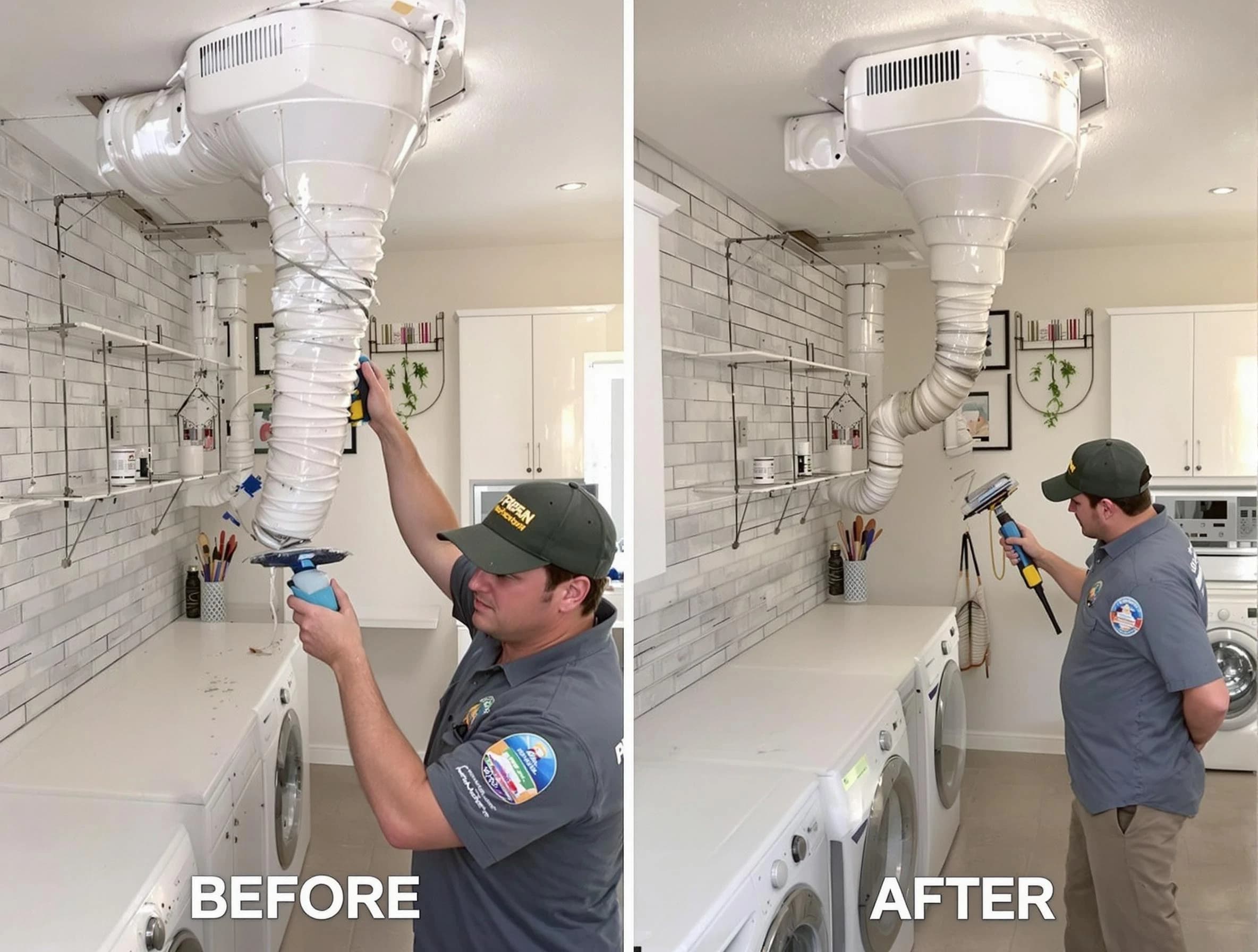Professional dryer exhaust vent cleaning by Woodlake Dryer Vent Cleaning in Woodlake