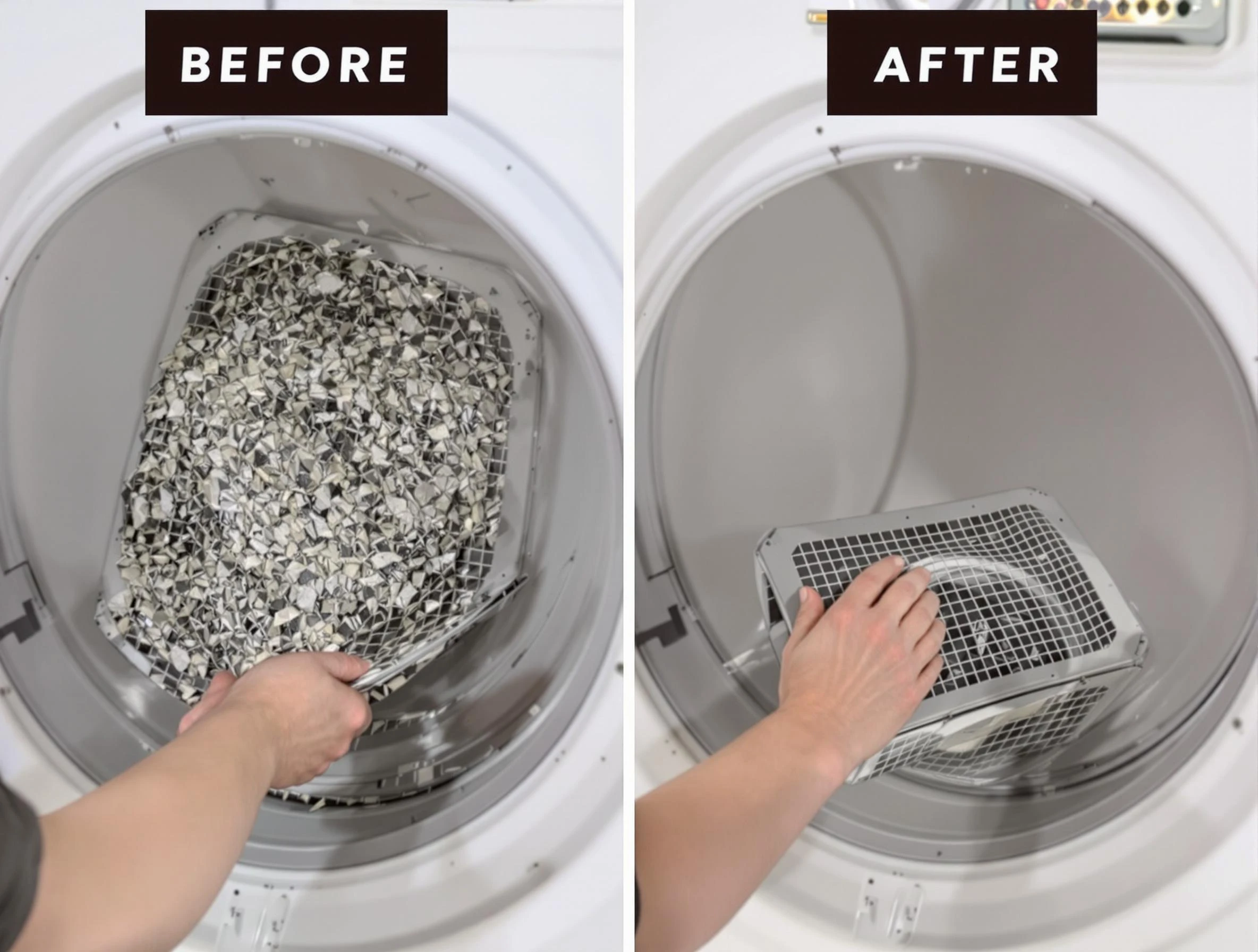 Professional lint trap cleaning by Woodlake Dryer Vent Cleaning in Woodlake