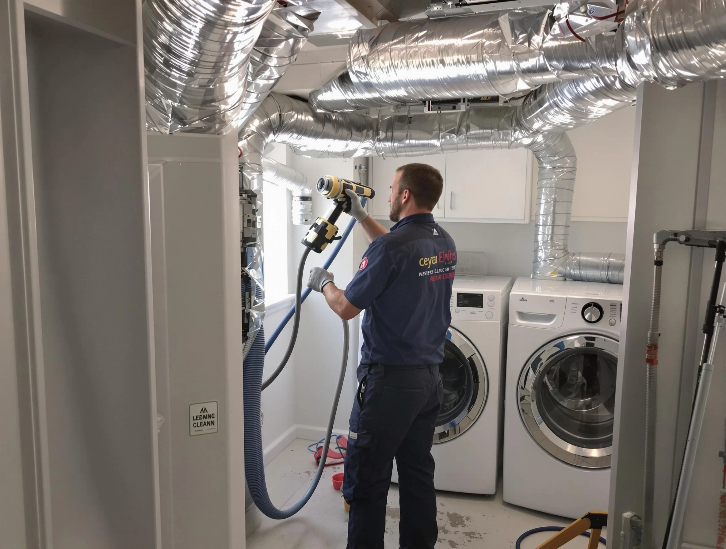 Woodlake Dryer Vent Cleaning specialist using advanced equipment for thorough duct cleaning in Woodlake
