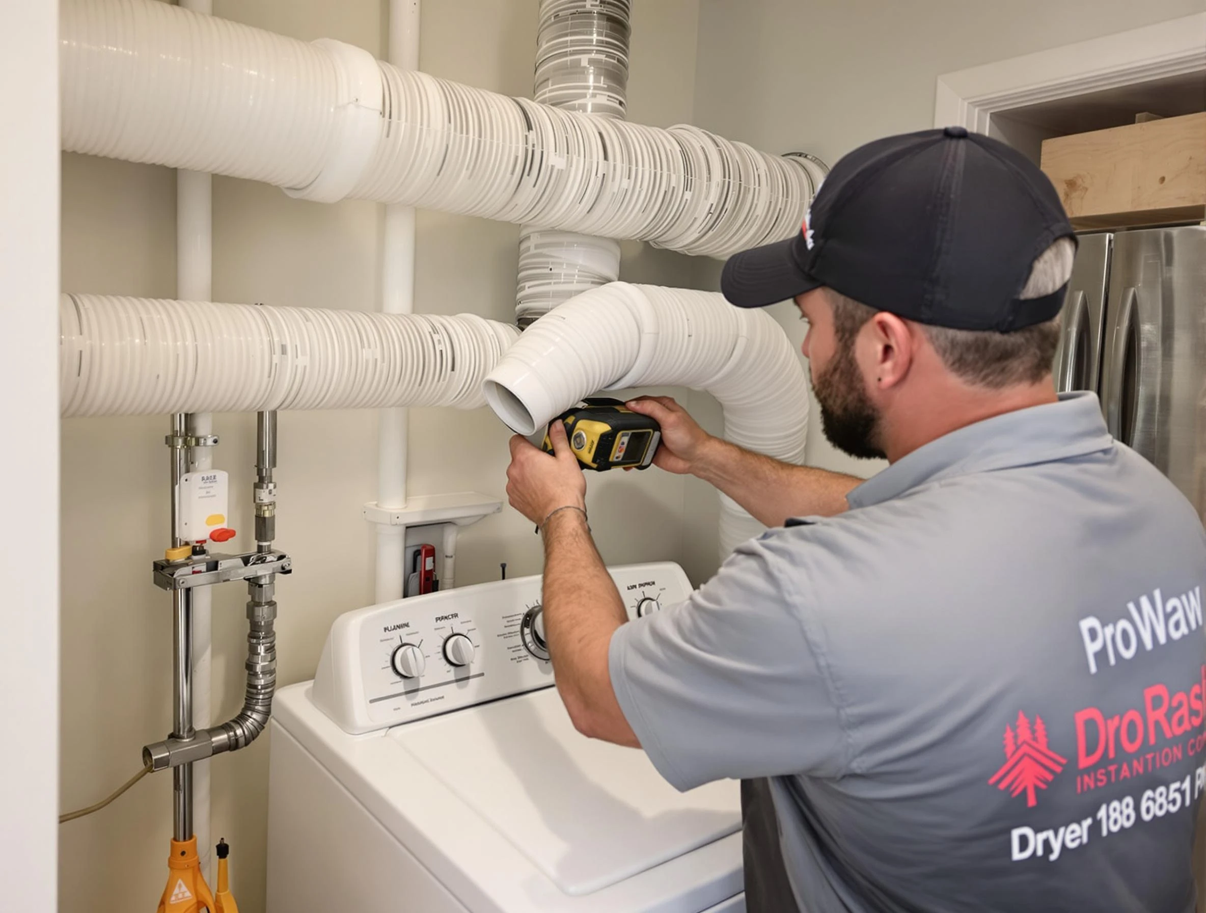 Professional dryer vent hose installation by Woodlake Dryer Vent Cleaning in Woodlake